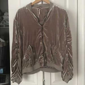 Free People Velvet Bomber
